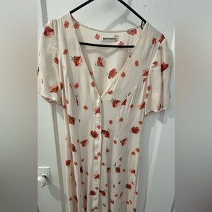 Reformation flower button down dress